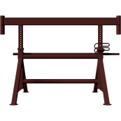 Crank-operated scaffolding jack K1200 | Width: 1.20 m | Height: 0.65 m - 1.10 m | painted brown